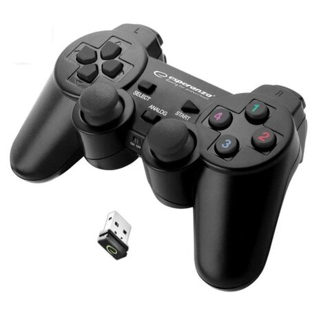 Esperanza EGG108K Gaming Controller Black USB 2.0 Gamepad Analogue / Digital PC, Playstation 3