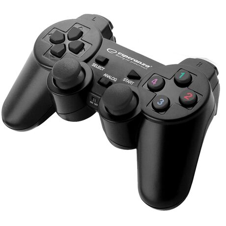 Esperanza EGG108K Gaming Controller Black USB 2.0 Gamepad Analogue / Digital PC, Playstation 3