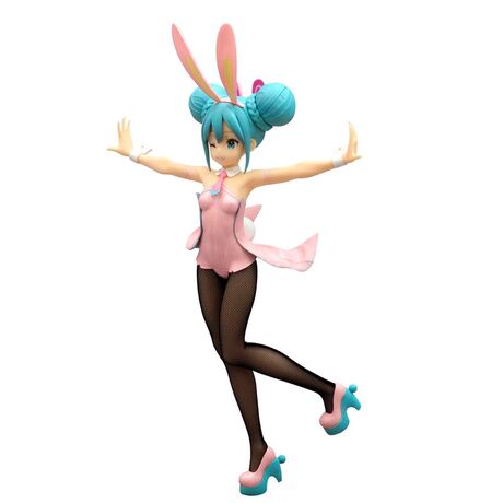 FURYU Hatsune Miku Bicute Bunnies Hatsune Miku Wink Pearl Pink figure 30cm