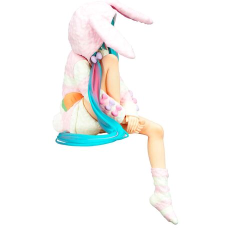 FURYU Hatsune Miku Hatsune Miku Rabbit Ear Hood Pajama Noodle Stopper figure 14cm
