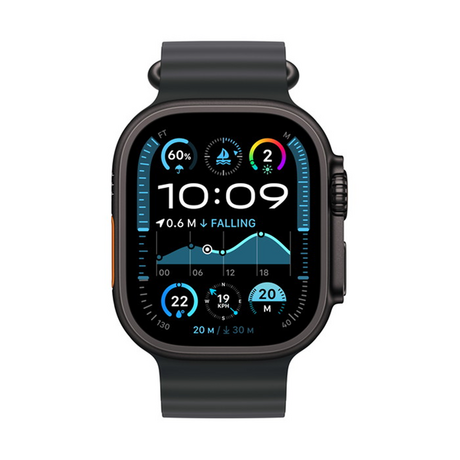 Apple Watch Ultra 2 GPS + Cellular 49mm Black Titanium Case with Black Ocean Band