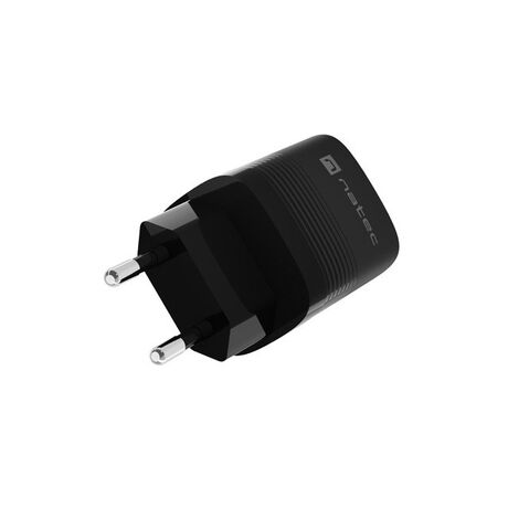 NATEC RIBERA GAN CHARGER 1X USB-A + 1X USB-C 30W BLACK