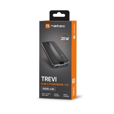 NATEC POWERBANK TREVI SLIM Q V2 10000MAH 2X USB-A