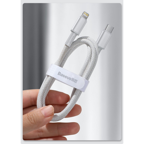 Baseus High Density Braided Fast Charging Data Cable Type-C to Lightning PD 20W 2m White