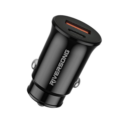 Riversong Car Charger USB A+Type-C Safari S9 Black