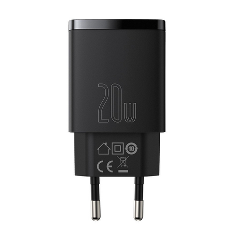 Baseus Compact Quick Charger Type-C/USB 20W Black