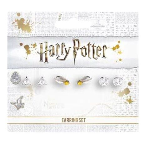 THE CARAT SHOP Harry Potter Deathly Hallows Golden Snitch Platform earrings set