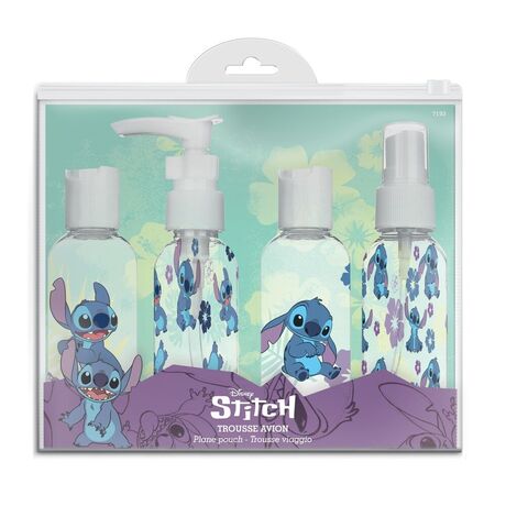 DISNEY Disney Stitch Travel bag 4 refillable bottles