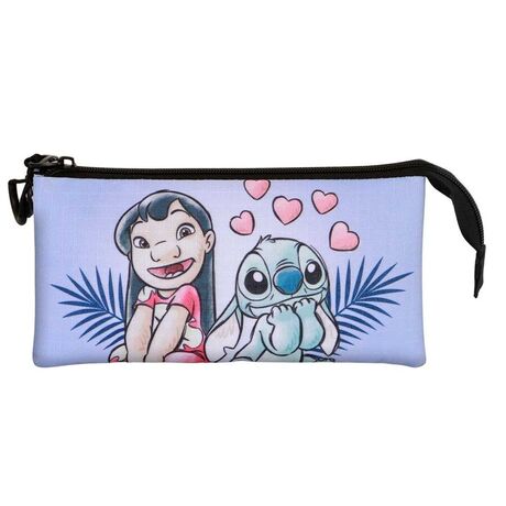 KARACTERMANIA Disney Stitch Couple triple pencil case