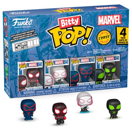 FUNKO Blister 4 figures Bitty POP Marvel Spider-Man Miles Morales