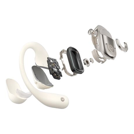 SHOKZ OpenFit 2 Headphones Wireless Ear-hook Calls/Music/Sport/Everyday Beige