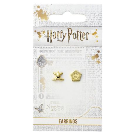 THE CARAT SHOP Harry Potter Chocolate Frog gold plated stud earrings