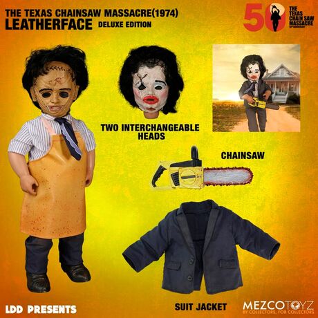 MEZCO TOYZ The Texas Chainsaw Massacre Leatherface Deluxe Edition 1974 doll 26cm