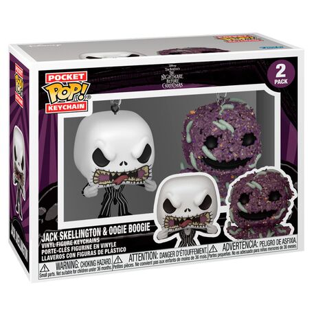FUNKO Pocket POP pack 2 keychain Disney Nightmare Before Christmas Jack & Oogie Boogie