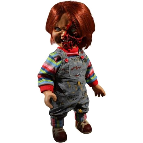 MEZCO TOYZ Chucky Childs Play 3 Chucky Pizza Face talking figure 38cm