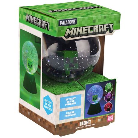 Paladone Lampada Minecraft Creeper Glitter Ball