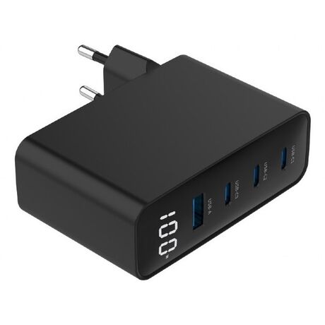 Gembird TA-UC-PDQC100LCD-01-BK mobile device charger Laptop, Smartphone Black AC Fast charging Indoor