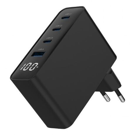 Gembird TA-UC-PDQC100LCD-01-BK mobile device charger Laptop, Smartphone Black AC Fast charging Indoor
