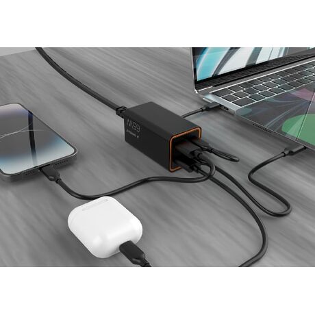 Gembird TA-UC-2A2C-PD65-01-BK mobile device charger Laptop, Smartphone Black AC Fast charging Indoor