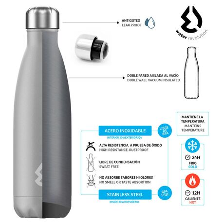 WATER REVOLUTION Water Revolution Black water bottle 500ml