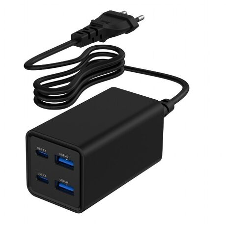 Gembird TA-UC-2A2C-PD65-01-BK mobile device charger Laptop, Smartphone Black AC Fast charging Indoor