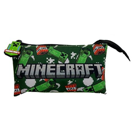 MANENTI Minecraft triple pencil case