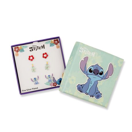 PEERS HARDY Disney Stitch Set 3 pairs of earrings silver