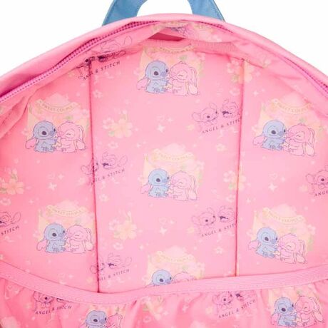 LOUNGEFLY Loungefly Disney Stitch - Stitch & Angel nylon backpack 43cm
