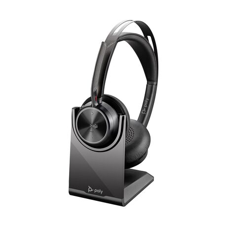 Poly Voyager Focus 2-M USB-C-C Headset USB-C/A Adapter Charging Stand