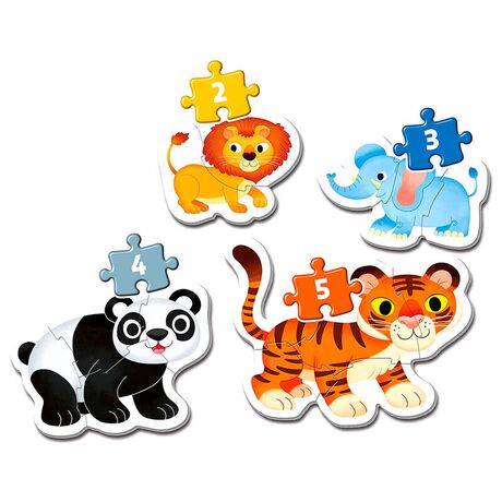 CLEMENTONI Wild Animals My First Puzzle 3-6-9-12pcs
