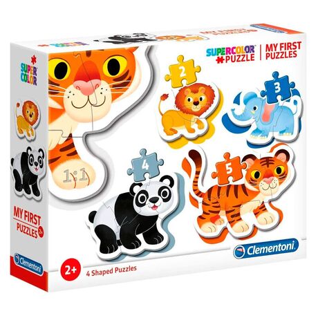 CLEMENTONI Wild Animals My First Puzzle 3-6-9-12pcs