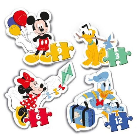 CLEMENTONI Disney Mickey My First Puzzle 3-6-9-12pcs