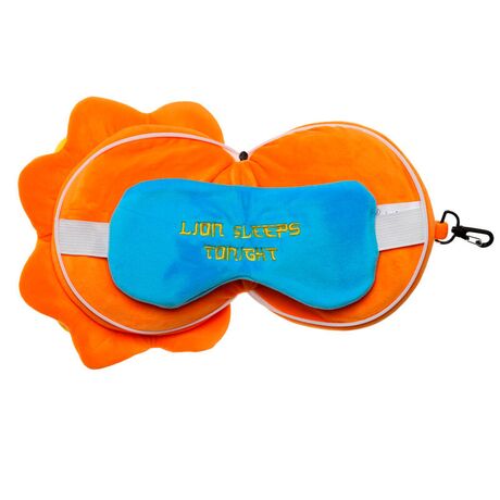 PUCKATOR Relaxeazzz Adoramals Lion travel pillow eye mask