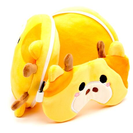 PUCKATOR Relaxeazzz Giraffe travel pillow eye mask