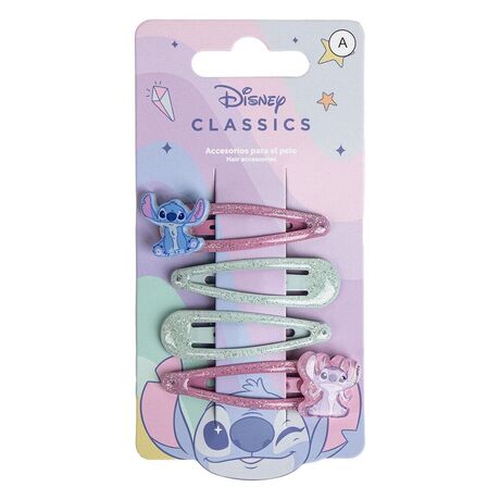 CERDÁ Disney Angel & Stitch blister pack 4 hairpins