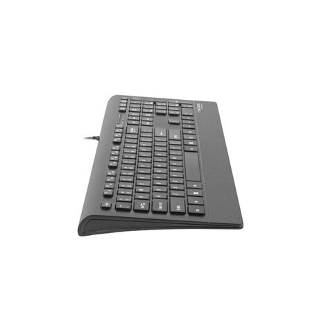 Natec Multimedia Keyboard BARRACUDA slim USB, US layout, black