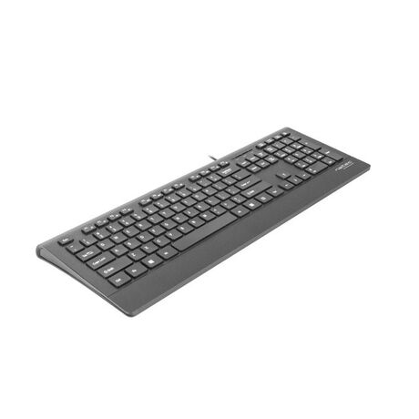 Natec Multimedia Keyboard BARRACUDA slim USB, US layout, black