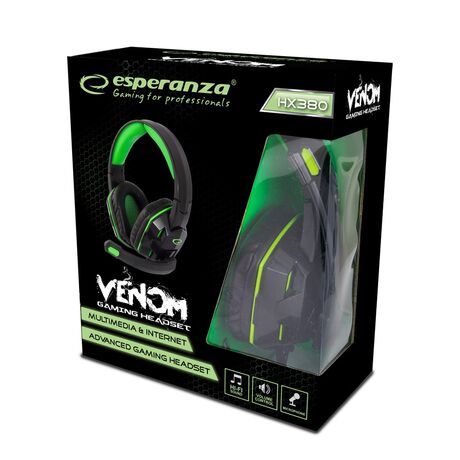 Esperanza EGH380 Head-band Black,Green
