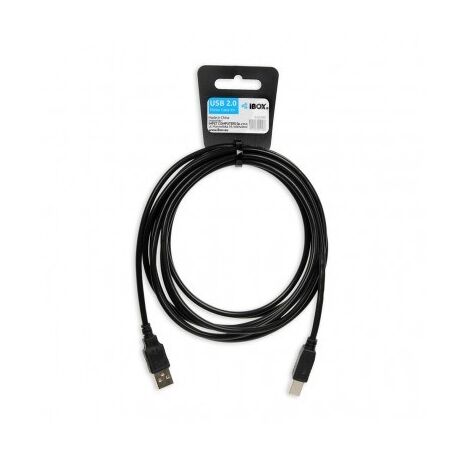 iBox IKU2D USB cable 3 m USB 2.0 USB A USB B Black