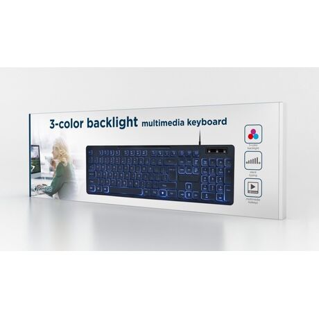 Gembird KB-UML3-02 keyboard Home/Office USB QWERTY US English Black