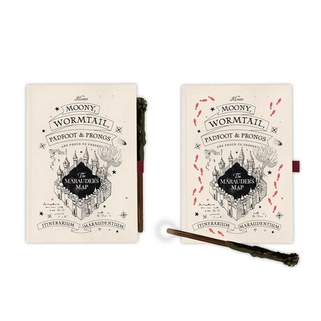 ERIK Harry Potter Marauders Map A5 premium notebook + wand pen