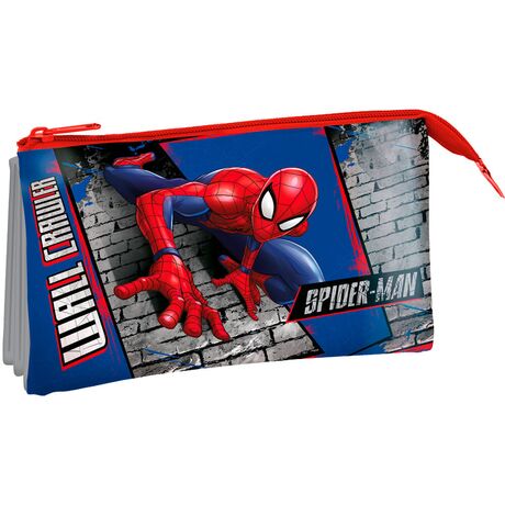 KIDS LICENSING Marvel Spiderman triple pencil case