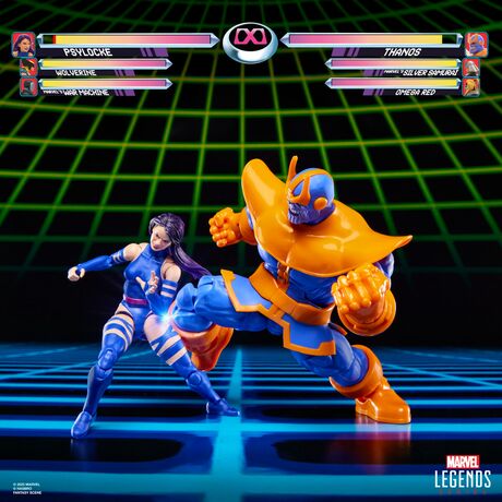HASBRO Marvel Legends Gameverse Psylocke vs Thanos pack 2 figures 15cm