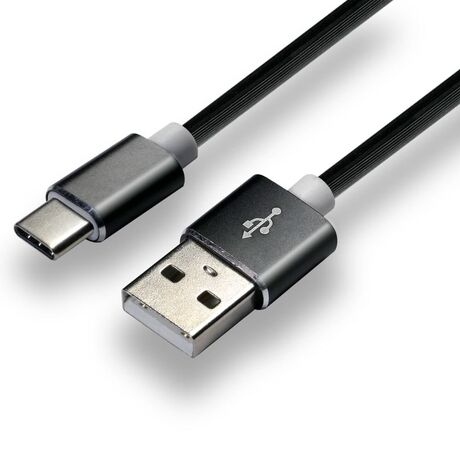 everActive cable USB-C 1m - Black, silicone, quick charge, 3A - CBS-1CB
