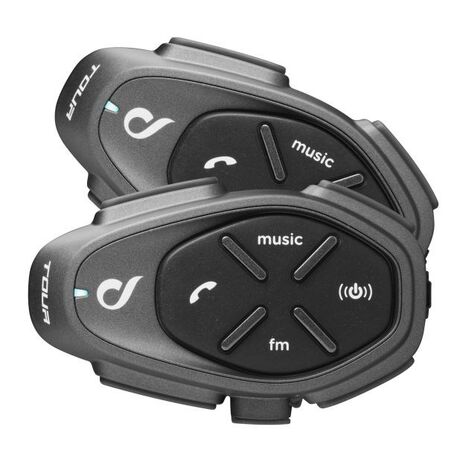 Interphone TOUR HD Motorbike intercom 1500 m 2 pcs Black