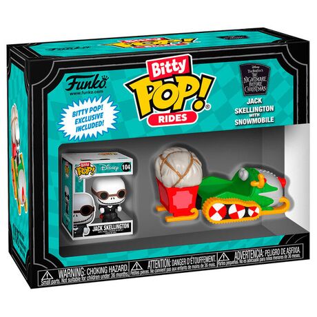 FUNKO Bitty POP figure Ride Disney The Nightmare Before Christmas Jack Skellington with Snowmobile