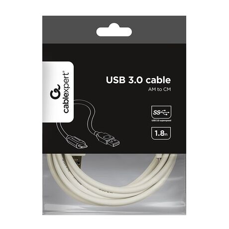Gembird CCP-USB3-AMCM-6-W USB cable USB 3.2 Gen 1 (3.1 Gen 1) 1.8 m USB A USB C White