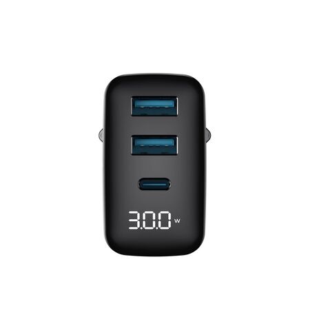 Havit UCLE001 EU - GaN three-port charger 30 W, black