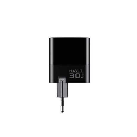 Havit UCLE001 EU - GaN three-port charger 30 W, black