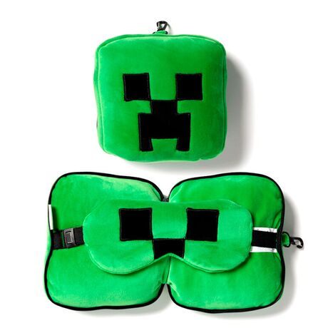 PUCKATOR Relaxeazzz Minecraft Creeper travel pillow eye mask